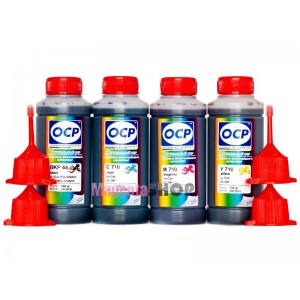 OCP BKP 44, C, M, Y 136 100гр. 4 штуки - чернила (краска) для принтеров Canon PIXMA: E464, E414, E404, E484, E514, E474, E410, E470, E3170, TS3170