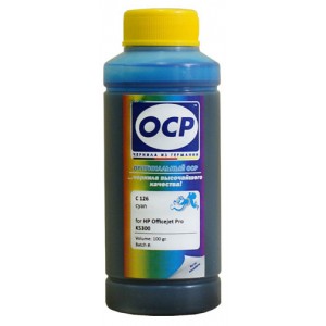 Чернила OCP C 126 Cyan (Голубой) для C9386AE (HP88) 100 гр.