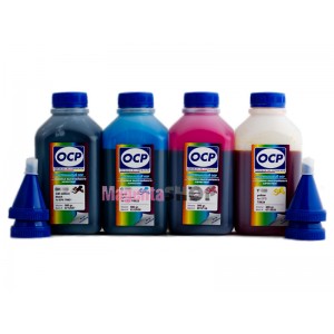OCP BK, C, M, Y 155 4 шт. по 500 грамм - чернила (краска) для принтеров Epson: L3100, L3101, L3110, L3150, L3050, L3060, L3070