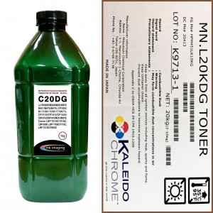 Тонер для hp color универсал тип c20dg (фл,1кг,ч,glossy,chemical mki) green atm