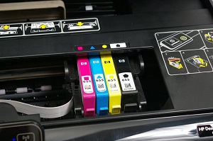 Оригинальные картриджи HP в принтере
